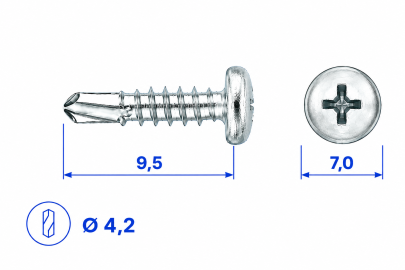 VIJAK DIN 7504 N 4,2x9,5